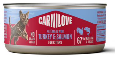 Carnilove® Paté Can Turkey & Salmon  for Kittens 100gr
